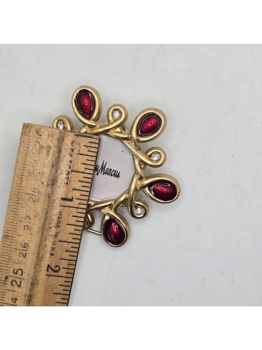 Miniature Picture Frame Neiman Marcus Signed Jay Strongwater Red Gold Enamel
